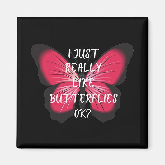 蝶って本当に好き? マグネット (正面)