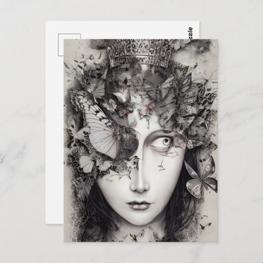 蝶でいっぱいの心のポストカード ポストカード (正面/裏面)