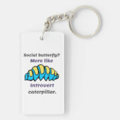 蝶ではなく内向きの毛虫 キーホルダー (裏面)