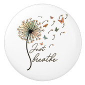 蝶でタンポポを呼吸する セラミックノブ (正面)