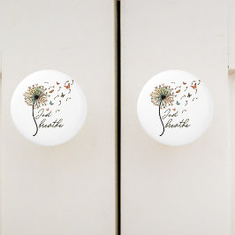 蝶でタンポポを呼吸する セラミックノブ