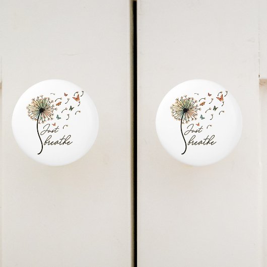 蝶でタンポポを呼吸する セラミックノブ