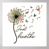 蝶でタンポポを呼吸する ポスター (正面)