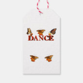 蝶でパーソナライズされたダンスのサイン ギフトタグ (裏面)