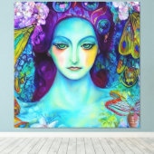 蝶で魅了された妖精の女王 キャンバスプリント (インサイチュ (ウッドフロア))