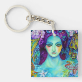 蝶で魅了された妖精の女王 キーホルダー
