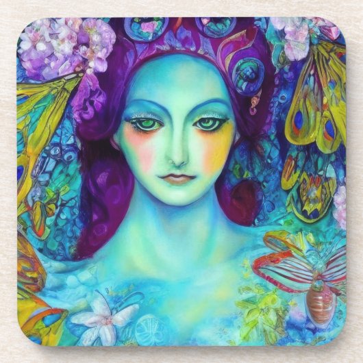 蝶で魅了された妖精の女王 コースター (正面)