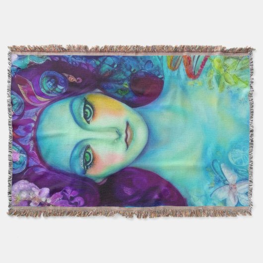蝶で魅了された妖精の女王 スローブランケット (正面)