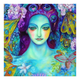 蝶で魅了された妖精の女王 フォトプリント           