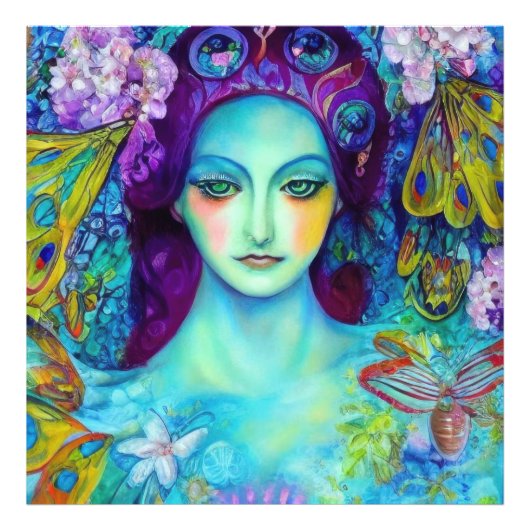 蝶で魅了された妖精の女王 フォトプリント            (正面)