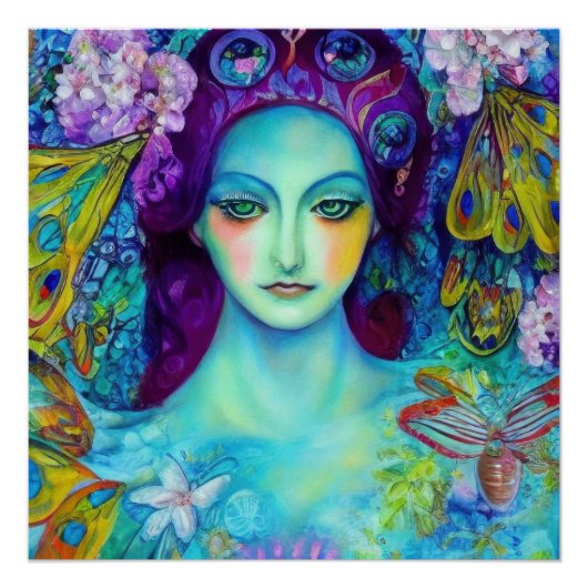 蝶で魅了された妖精の女王 ポスター (正面)