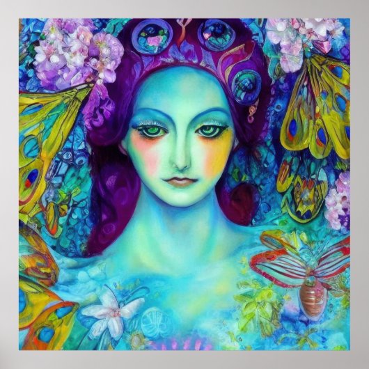蝶で魅了された妖精の女王 ポスター (正面)