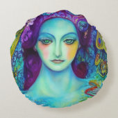 蝶で魅了された妖精の女王 ラウンドクッション (裏面)