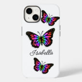 蝶とあなたの名パーソナライズされた前 Case-Mate iPhoneケース (裏面)