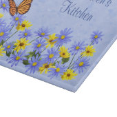 蝶とかわいらしデイジー春ガーデン カッティングボード (角)