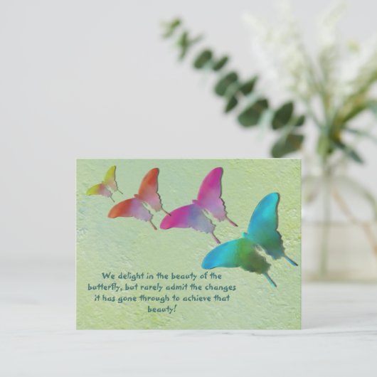 蝶とことわざ ポストカード (スタンド正面)