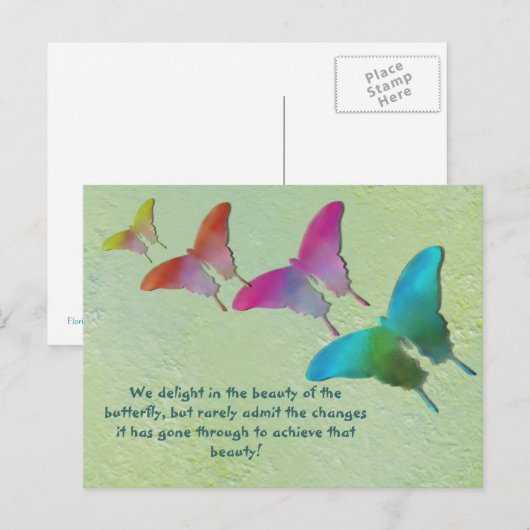蝶とことわざ ポストカード (正面/裏面)