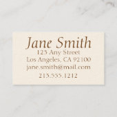 蝶とつる植物みすぼらしいシックなコールカード コーリングカード (裏面)