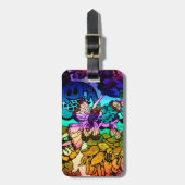 蝶との妖精のプリンセスの飛行 ラゲッジタグ (正面縦)