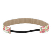 蝶との緑の赤いカーネーション アスレチックヘッドバンド (裏面)