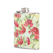 蝶との緑の赤いカーネーション フラスク (左)