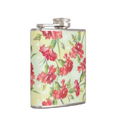 蝶との緑の赤いカーネーション フラスク (右)