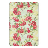 蝶との緑の赤いカーネーション ミニクリップボード (裏面)