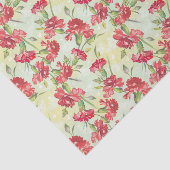 蝶との緑の赤いカーネーション 薄葉紙 (詳細)