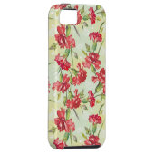 蝶との緑の赤いカーネーション Case-Mate iPhoneケース (裏面/右)