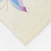 蝶との花のハート フリースブランケット (角)