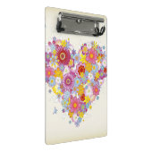 蝶との花のハート ミニクリップボード (アングル)