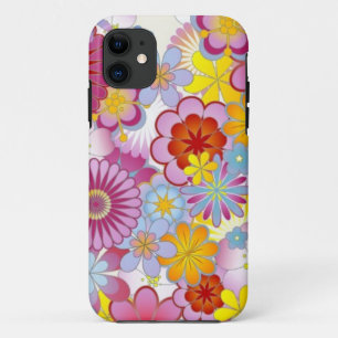 蝶との花のハート iPhone 11 ケース