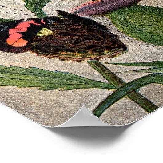 蝶とアザミ ポスター (角)