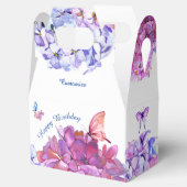 蝶とアジサイカラフルの受賞箱 フェイバーボックス (オープン)