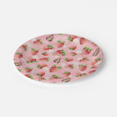 蝶とイチゴ ペーパープレート (アングル)