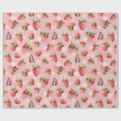 蝶とイチゴ ラッピングペーパー (フラット)