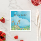 蝶とイースターバニー スタンダードカクテルナプキン (インサイチュ)