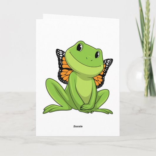 蝶とカエル カード (裏面)