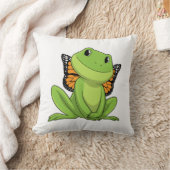 蝶とカエル クッション (ブランケット)