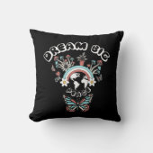 蝶とキノコの夢の大きなインスピオ前向きー クッション (正面)