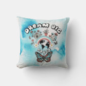 蝶とキノコの夢の大きなインスピオ前向きー クッション (正面)