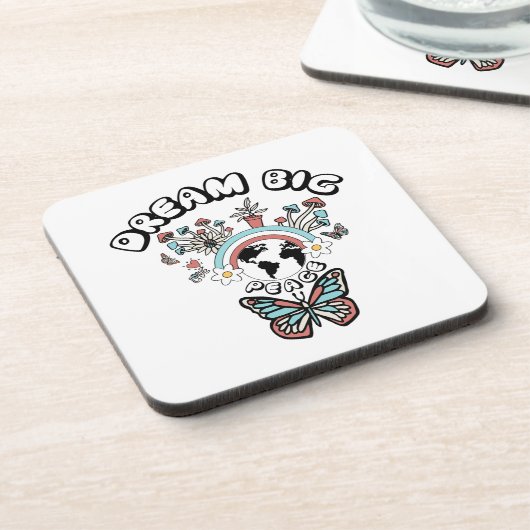 蝶とキノコの夢の大きなインスピオ前向きー コースター (左側)