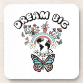 蝶とキノコの夢の大きなインスピオ前向きー コースター (正面)