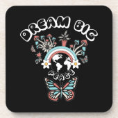 蝶とキノコの夢の大きなインスピオ前向きー コースター (正面)