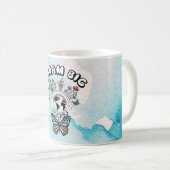 蝶とキノコの夢の大きなインスピオ前向きー コーヒーマグカップ (正面右)