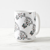 蝶とキノコの夢の大きなインスピオ前向きー コーヒーマグカップ (正面右)