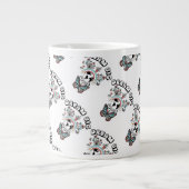 蝶とキノコの夢の大きなインスピオ前向きー ジャンボコーヒーマグカップ (正面)