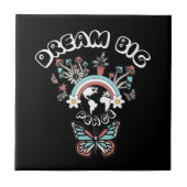 蝶とキノコの夢の大きなインスピオ前向きー タイル (正面)