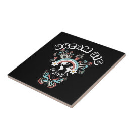 蝶とキノコの夢の大きなインスピオ前向きー タイル