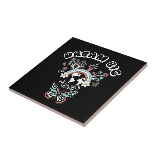 蝶とキノコの夢の大きなインスピオ前向きー タイル (側面)